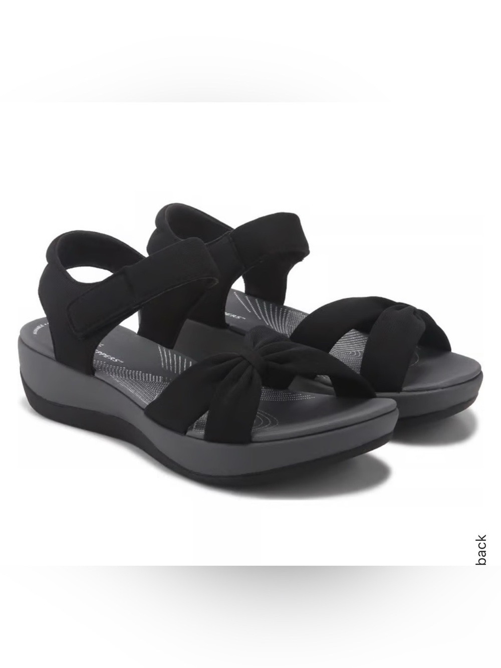 Clarks Arla Shore Sandal Cloudsteppers Cusion Soft in Black - Size 6.5